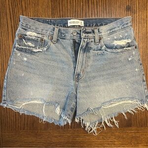 Distressed Denim Boyfriend Shorts